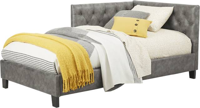 Kids Lucie Gray 3 Pc Twin Corner Bed - Thumbnail - Image 1