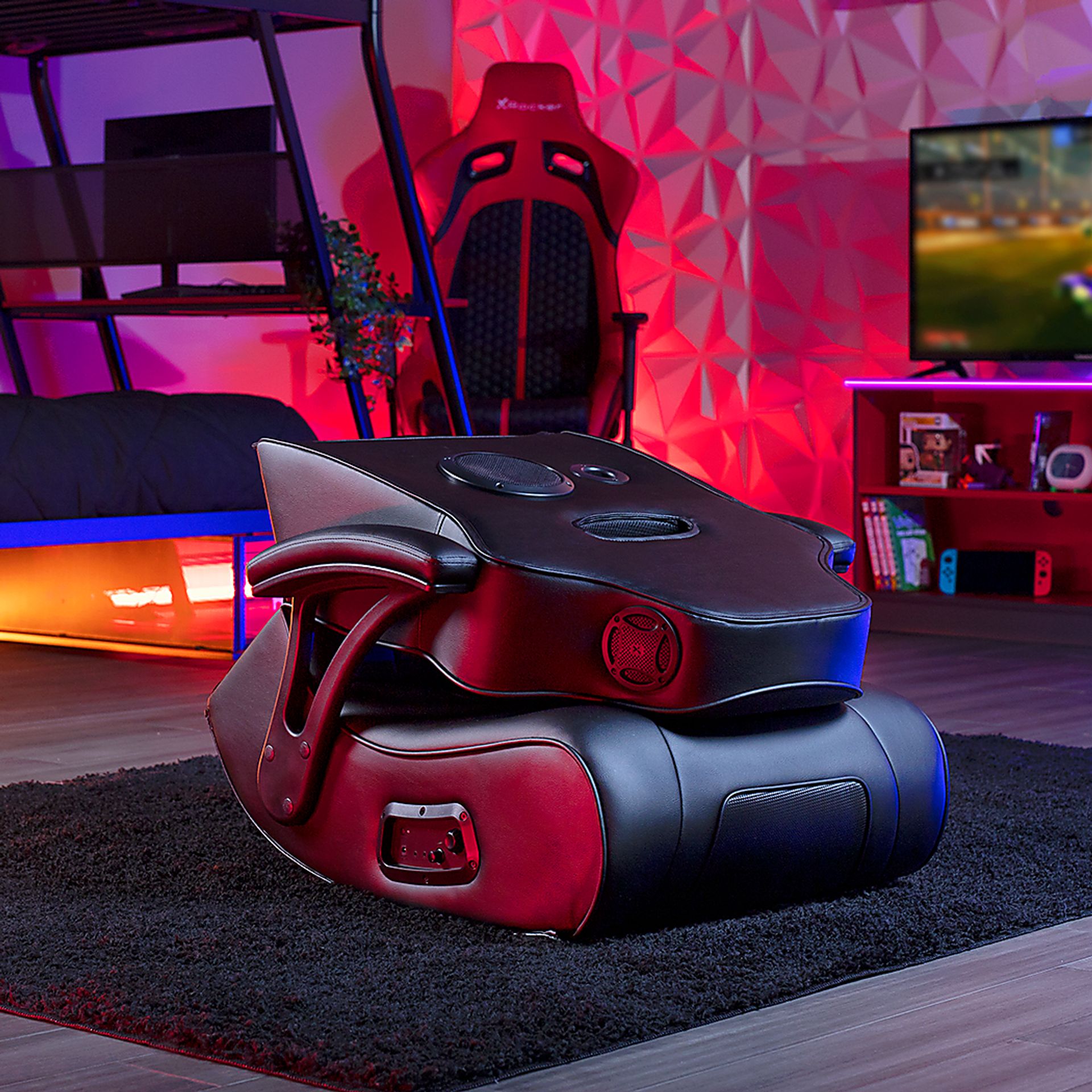 Kids Ludvig Black Gaming Rocker - Image 4