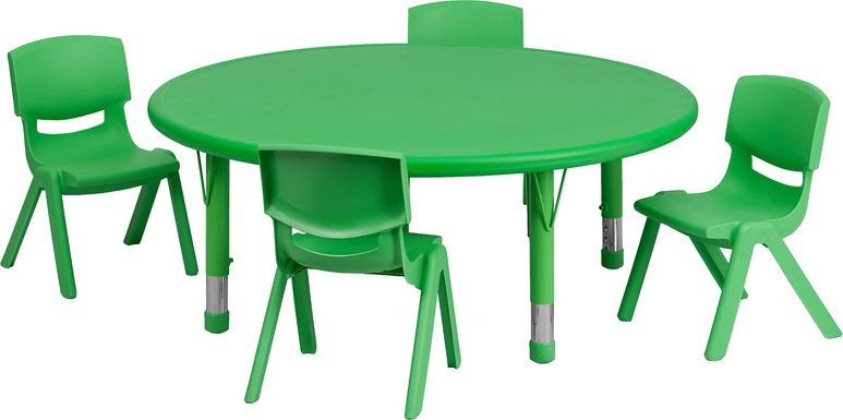 Kids Lugi Green 5 Pc Toddler Table Set