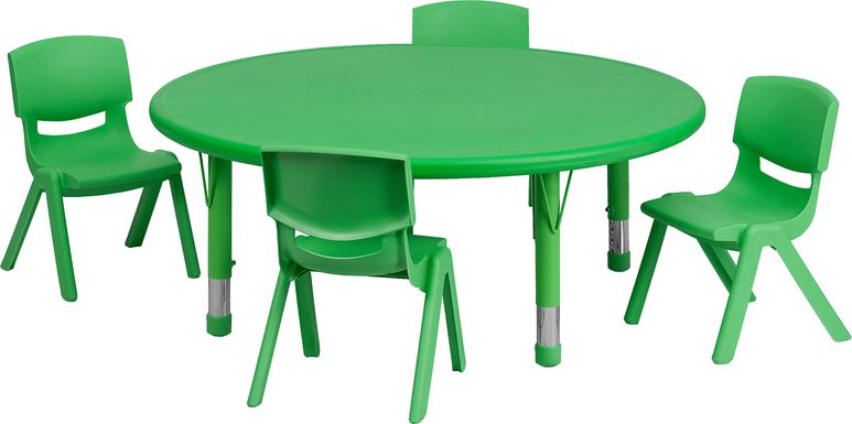 Thinktoo kids table and 1 chair set children activity art discount desk with storage for read