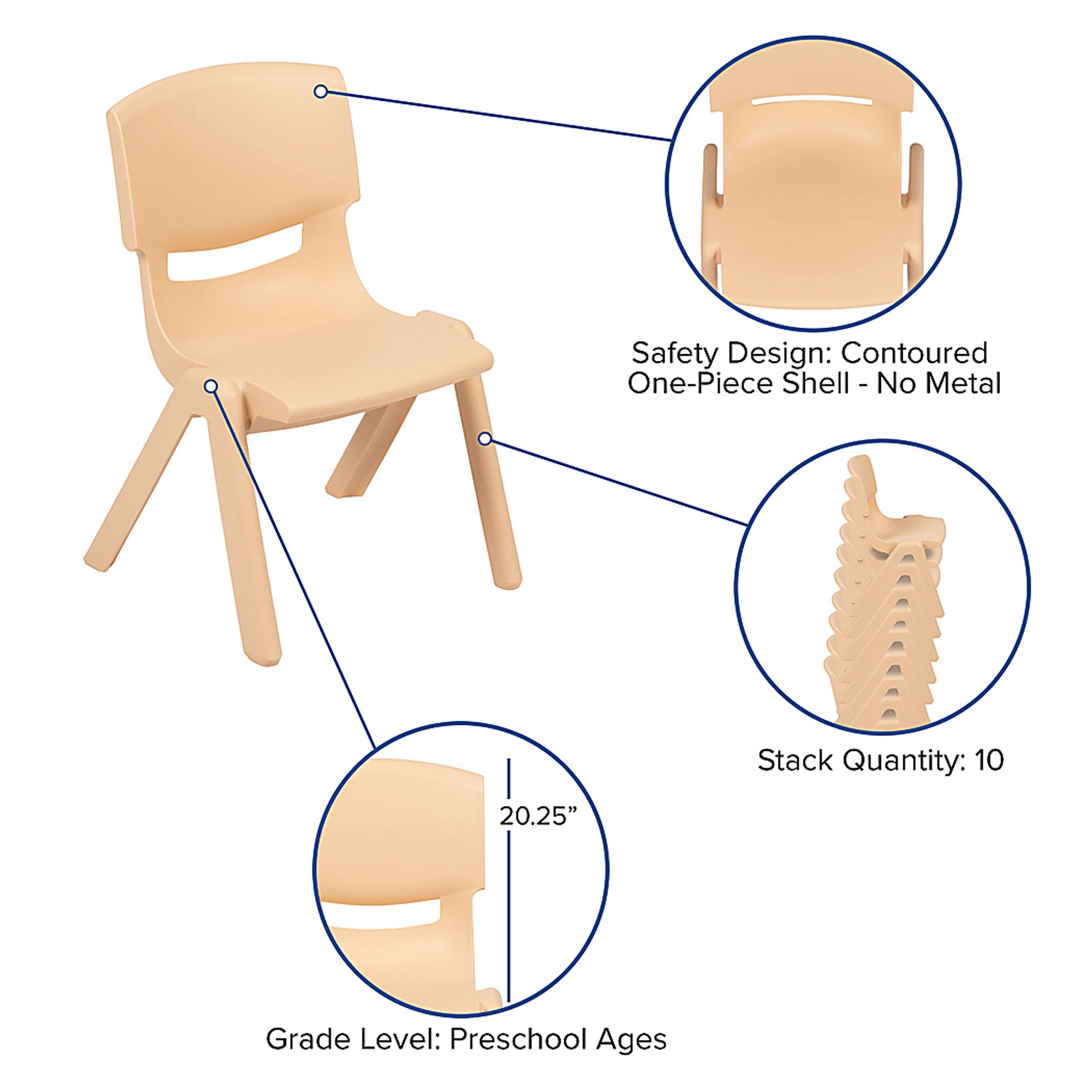 Kids Lugi Natural Toddler Table Set - Image 7