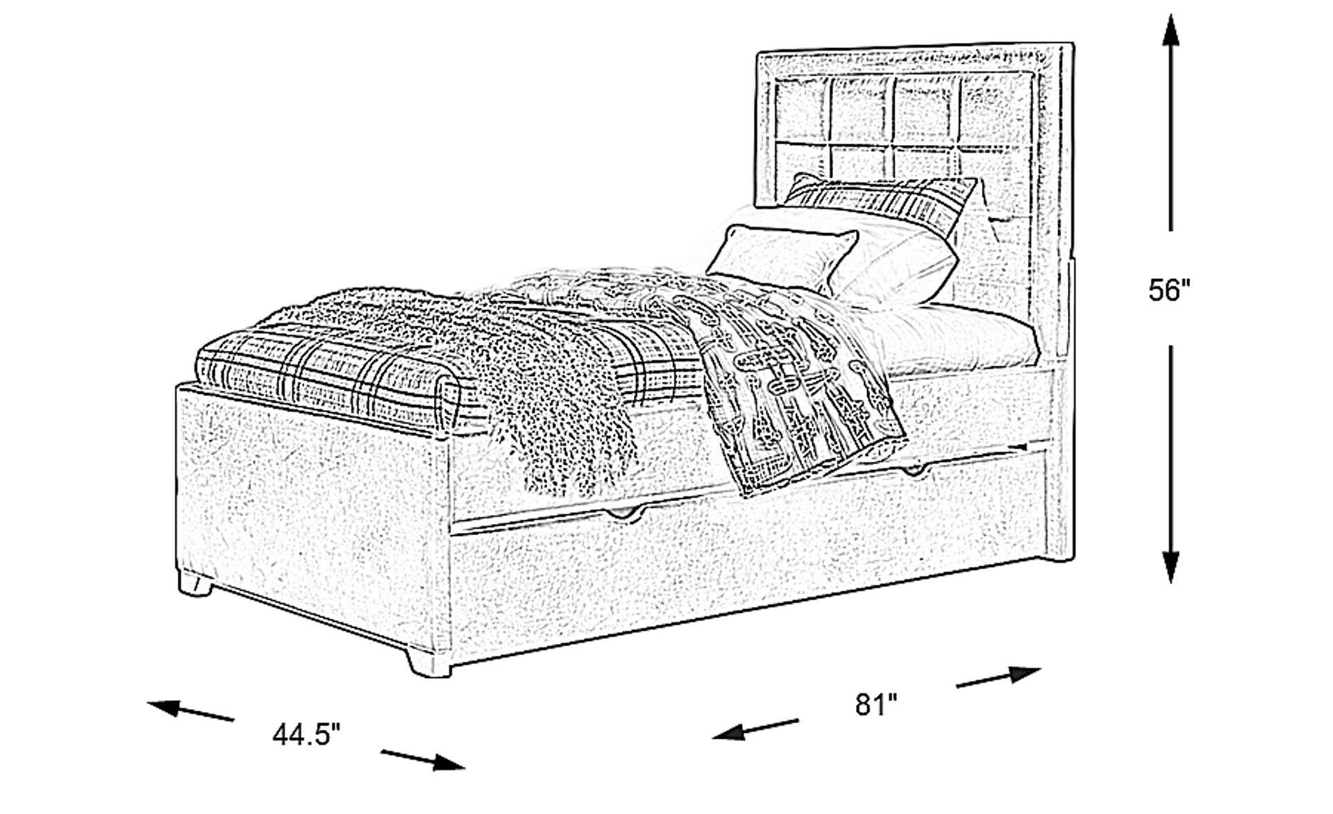 Dimension Image. Please refer to the Dimension Tab on this page for dimension details.