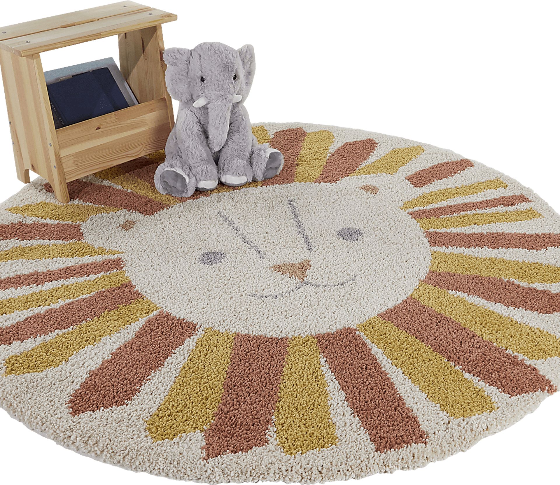 Kids Mabuni Cream 5'3 Round Rug - Image 2