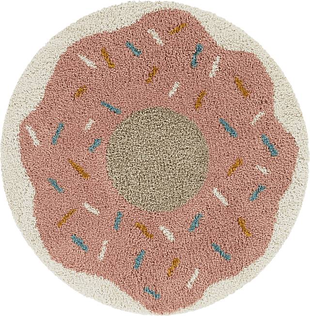 Kids Macdona Pink 3'11 x 3'11 Rug - Thumbnail - Image 1