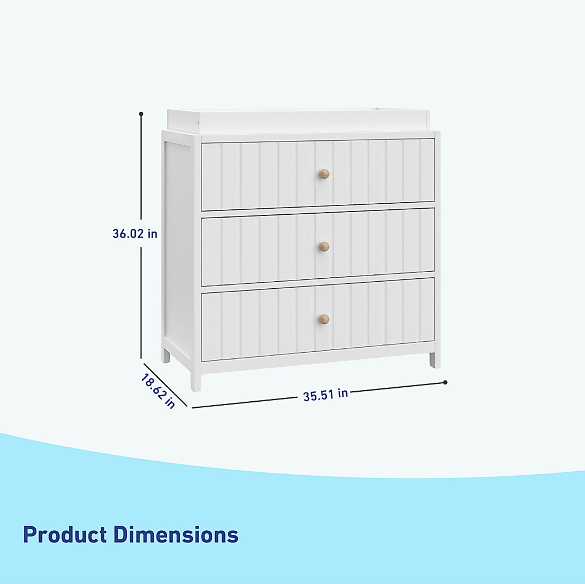 Kids Maelori I White Dresser - Image 15