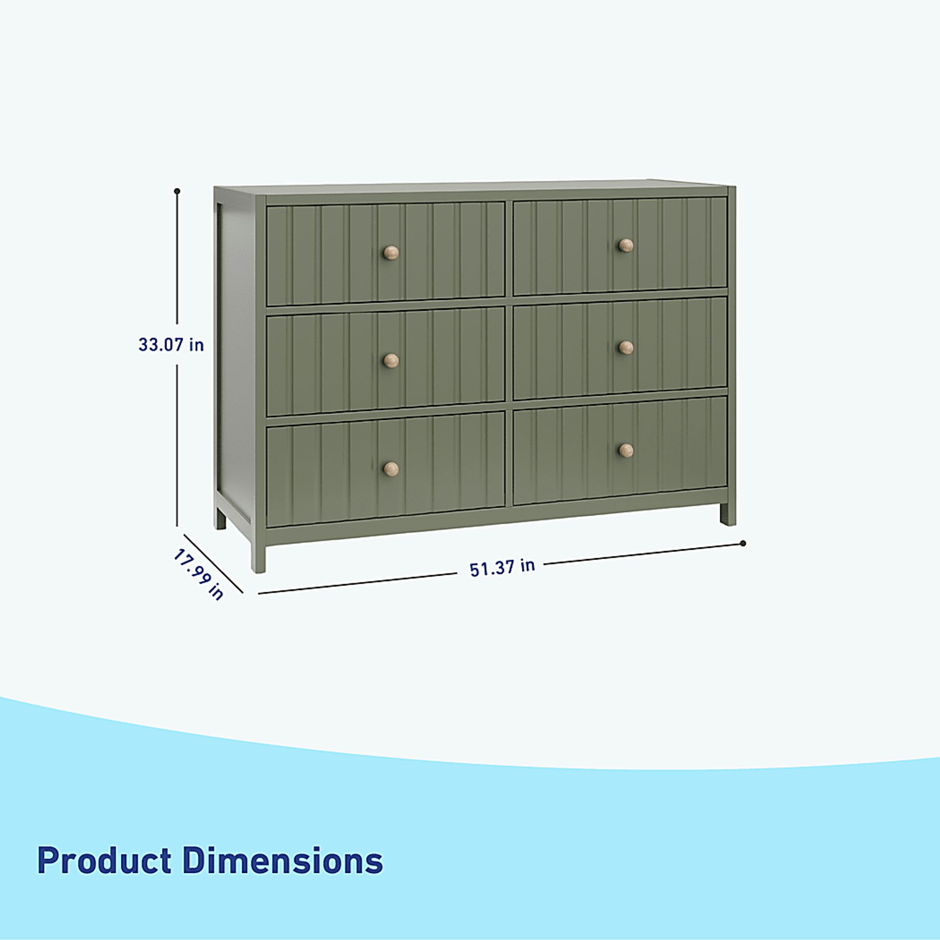 Kids Maelori III Olive Dresser - Image 11