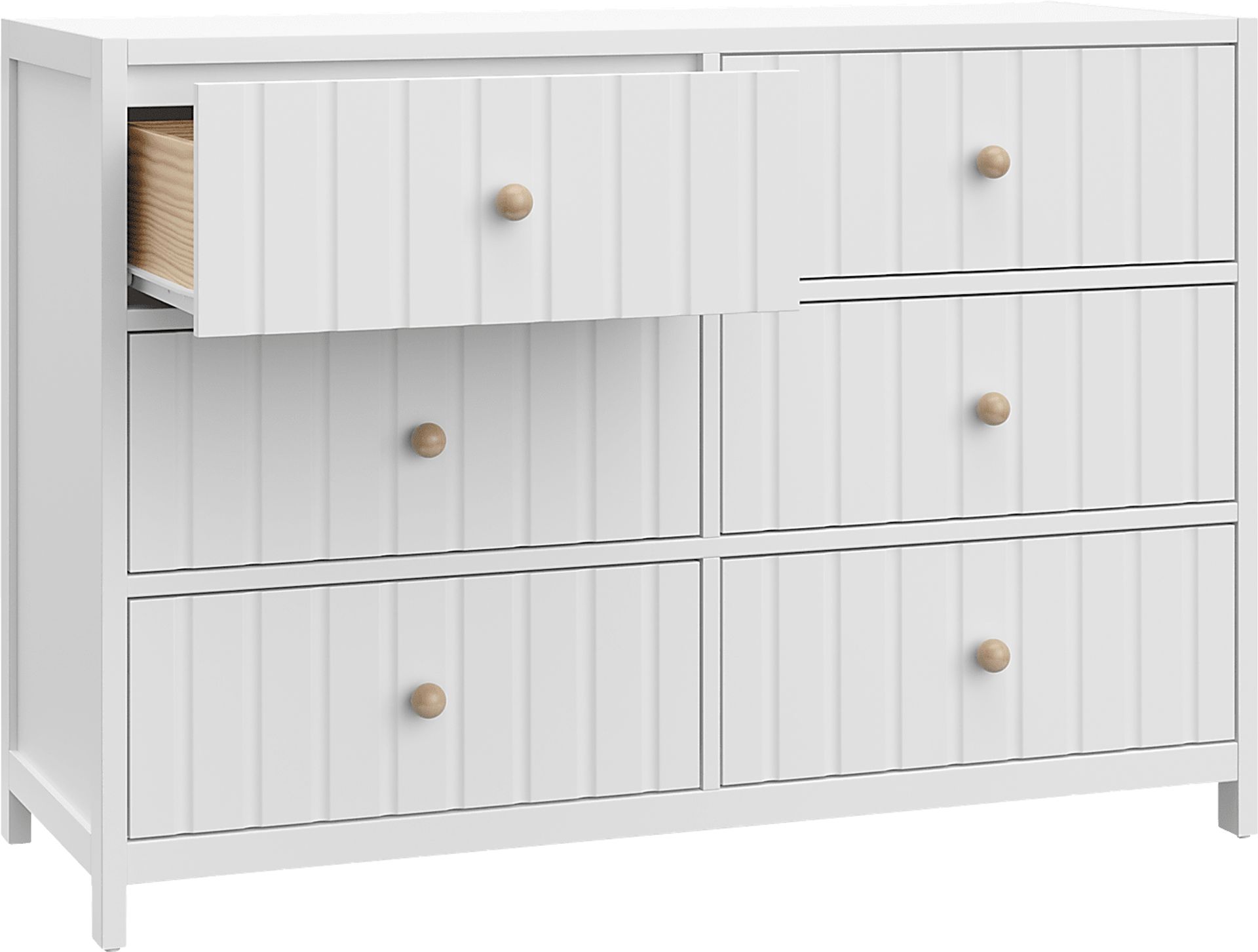 Kids Maelori III White Dresser - Image 5