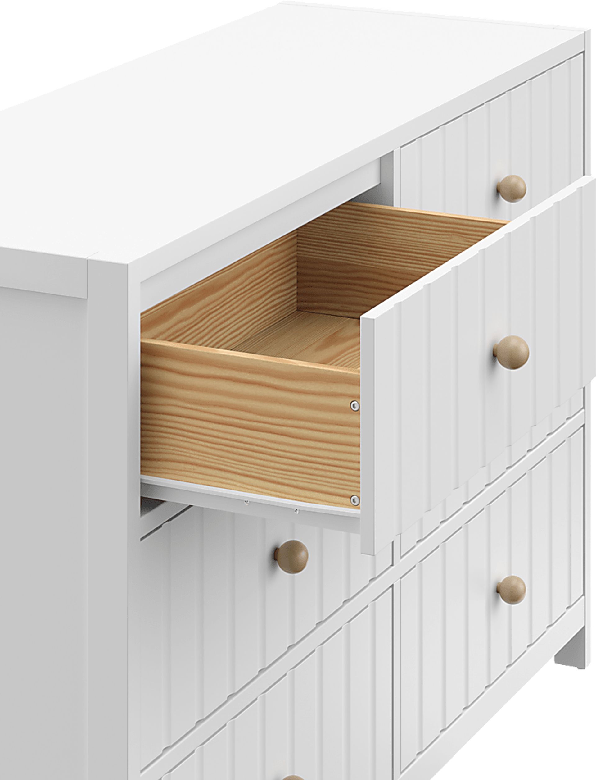 Kids Maelori III White Dresser - Image 6