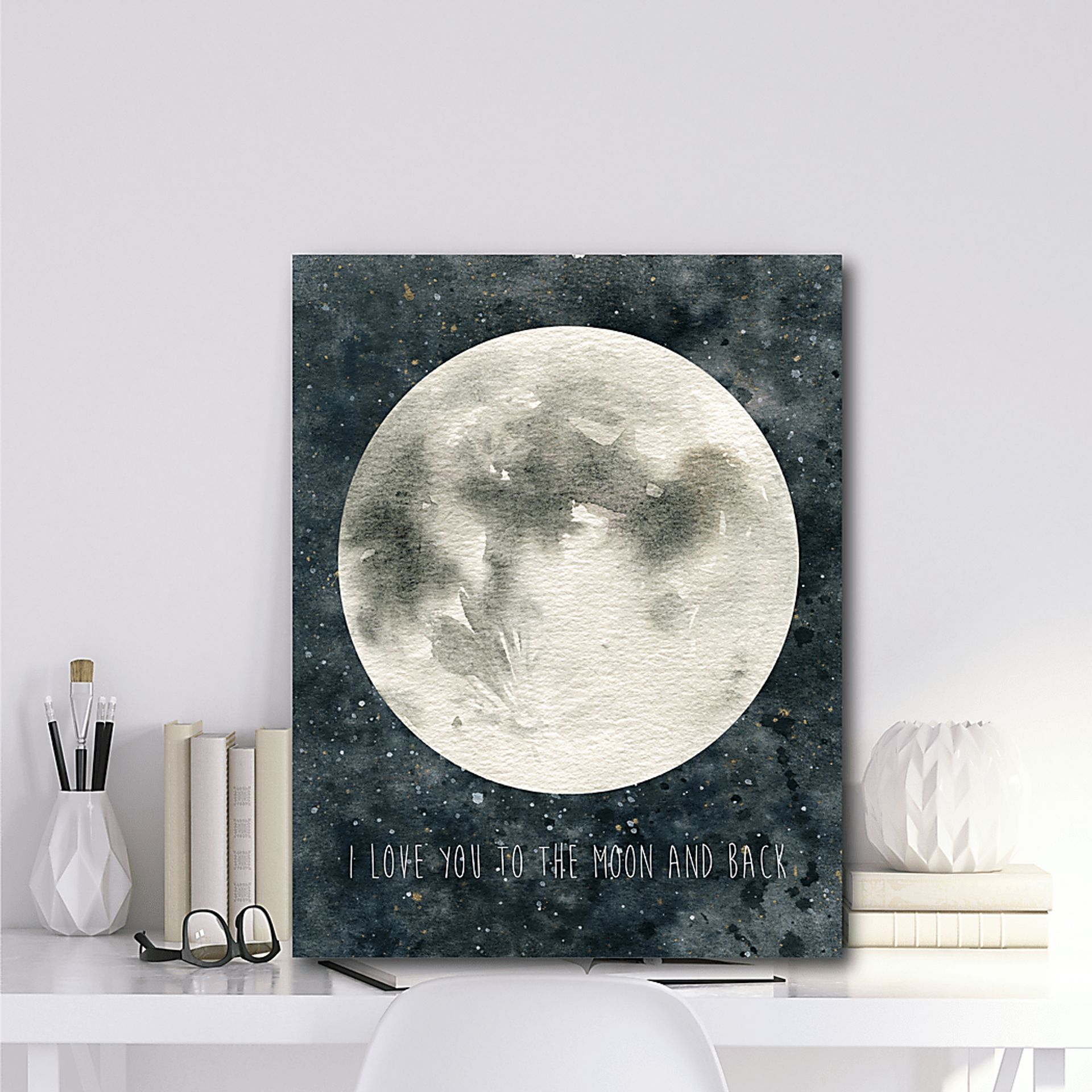 Kids Magical Moon Gray Artwork - Image 2