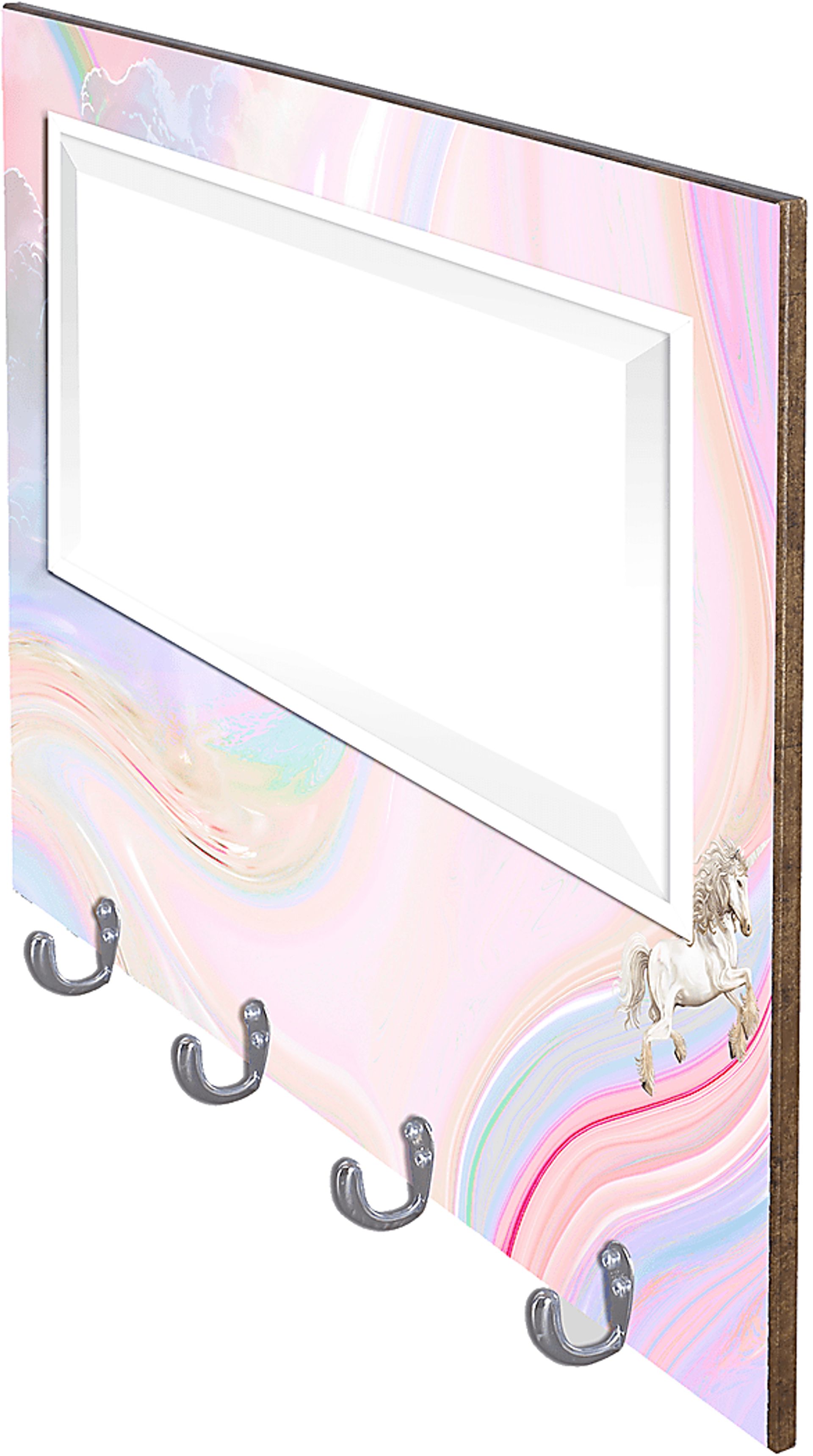 Kids Magical Unicorn Pink Wall Mirror - Image 2