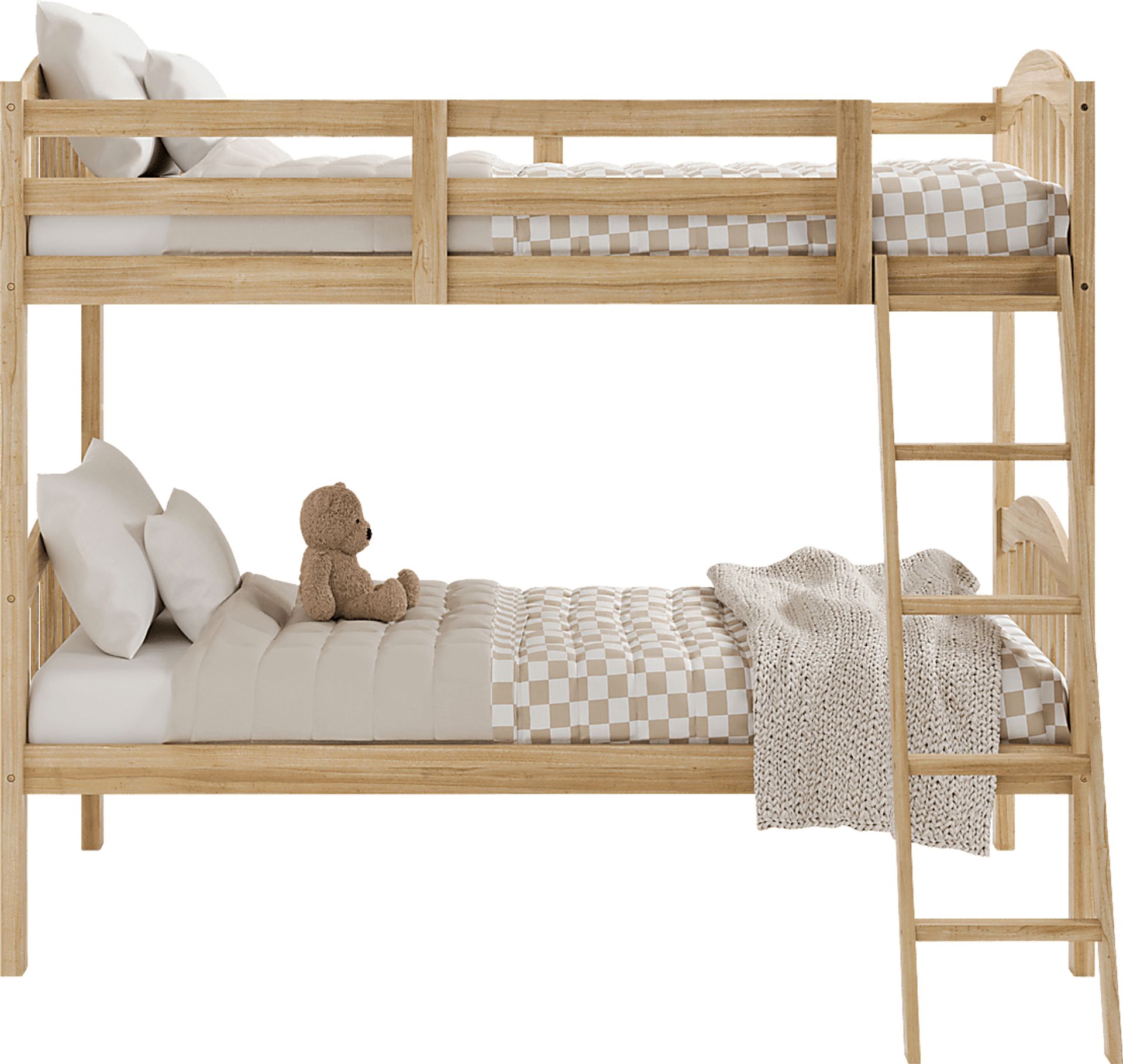 Kids Maglo Natural Twin/Twin Bunk Bed - Image 4