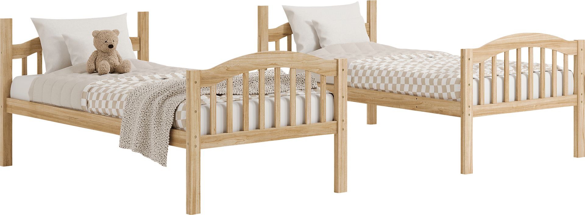Kids Maglo Natural Twin/Twin Bunk Bed - Image 8