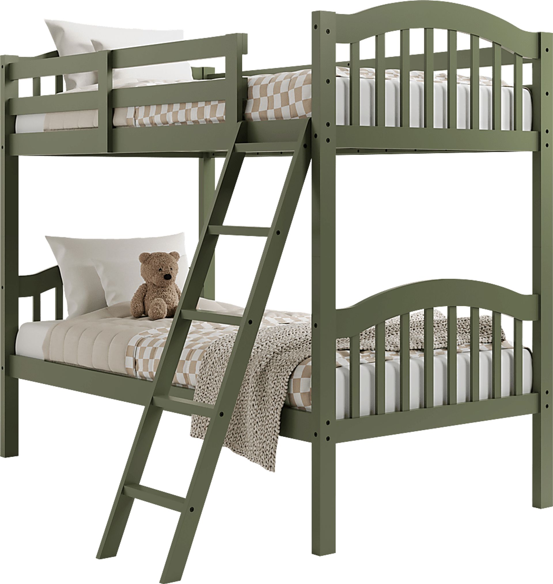 Kids Maglo Olive Twin/Twin Bunk Bed - Image 3