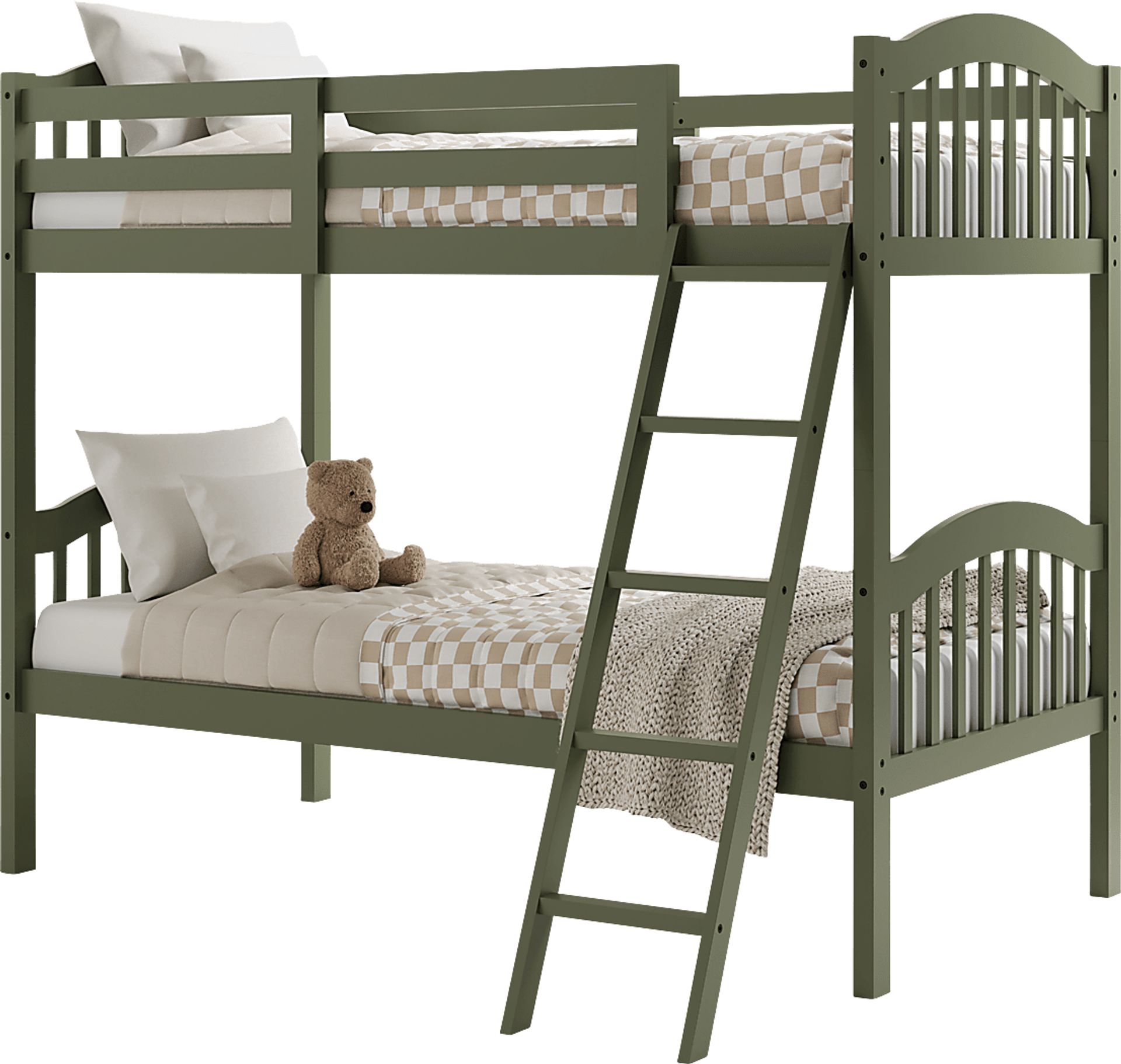 Kids Maglo Olive Twin/Twin Bunk Bed - Image 6