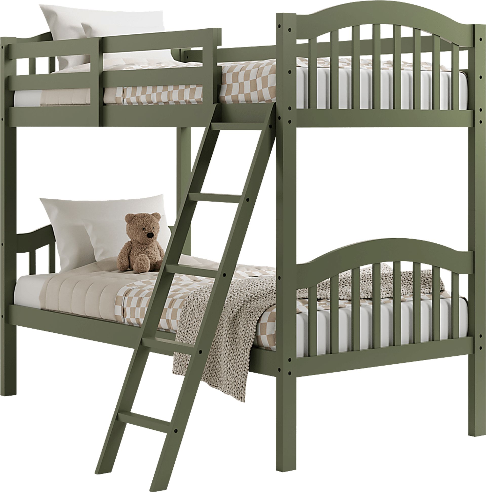 Kids Maglo Olive Twin/Twin Bunk Bed - Image 7