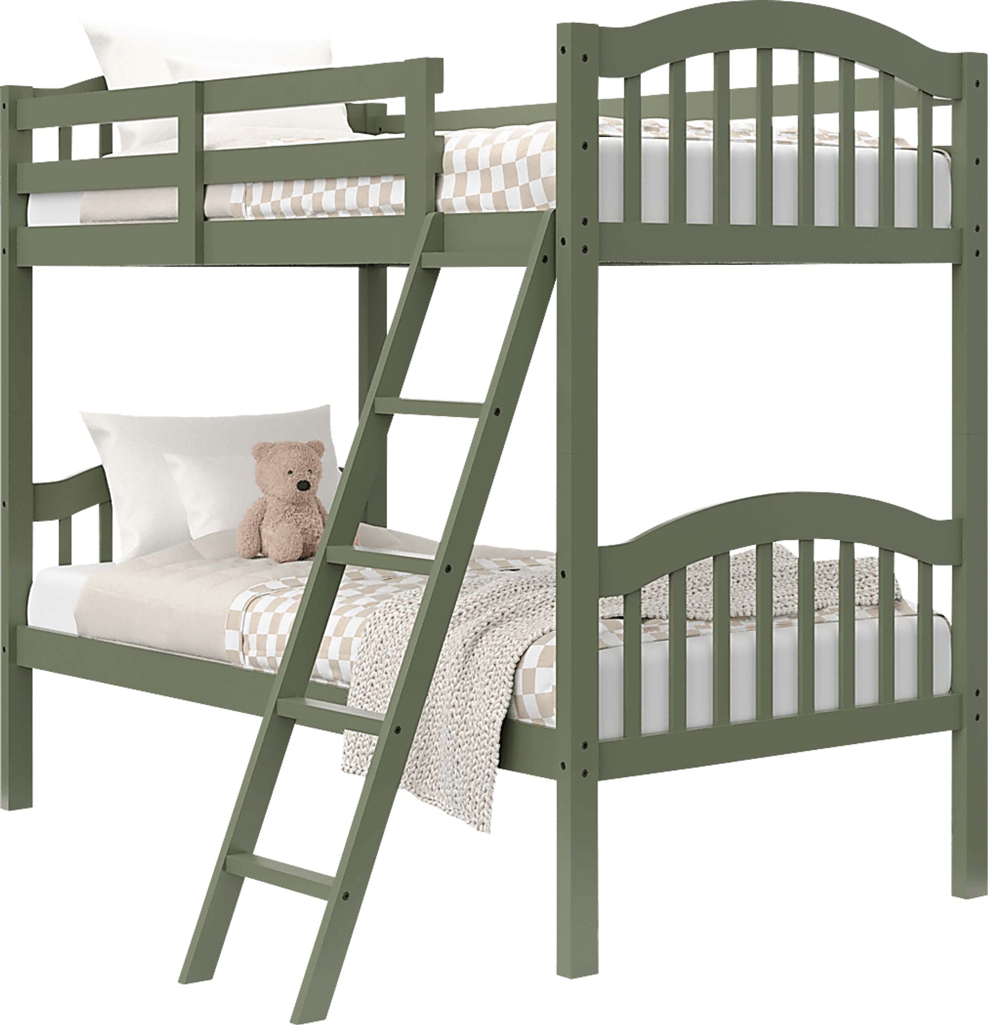 Kids Maglo Olive Twin/Twin Bunk Bed - Image 1