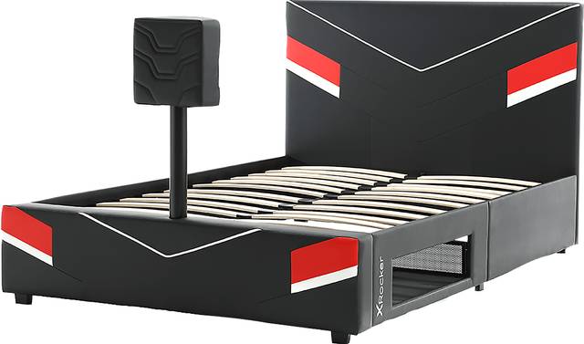 Kids Mahine II Black Full Gaming Bed with TV Mount - Thumbnail - Image 7