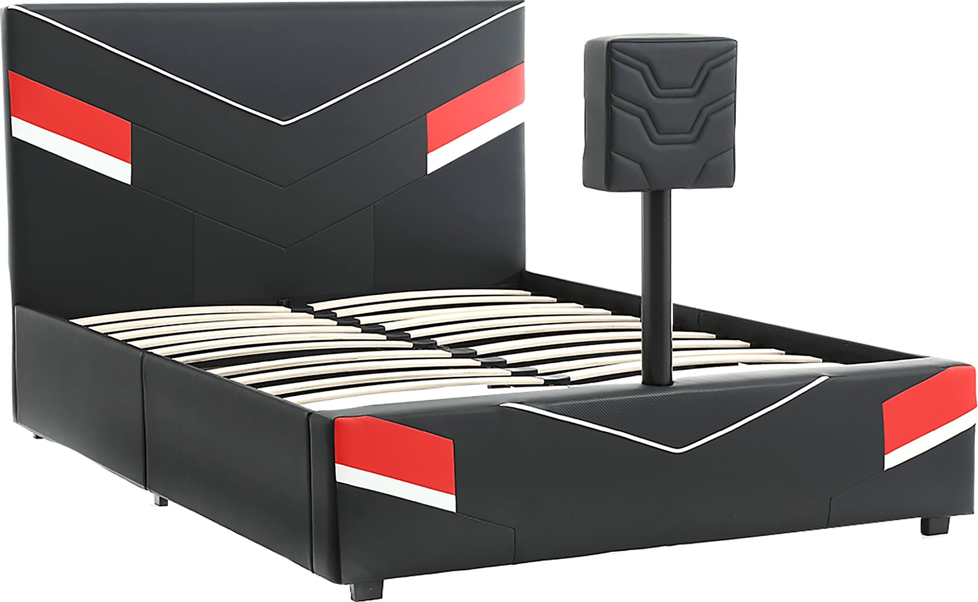 Kids Mahine II Black Full Gaming Bed with TV Mount - Image 1