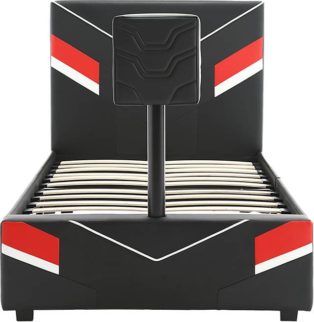 Kids Mahine II Black Twin Gaming Bed with TV Mount - Thumbnail - Image 5