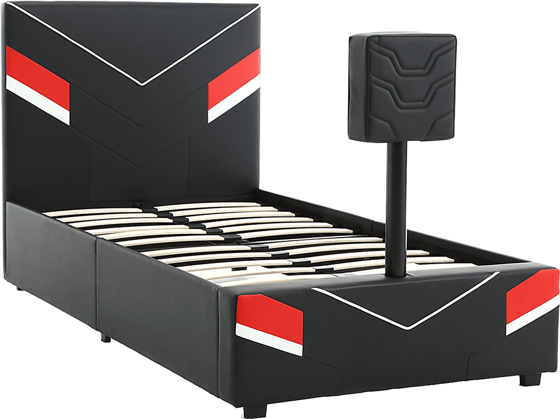Kids Mahine II Black Twin Gaming Bed with TV Mount - Image 1