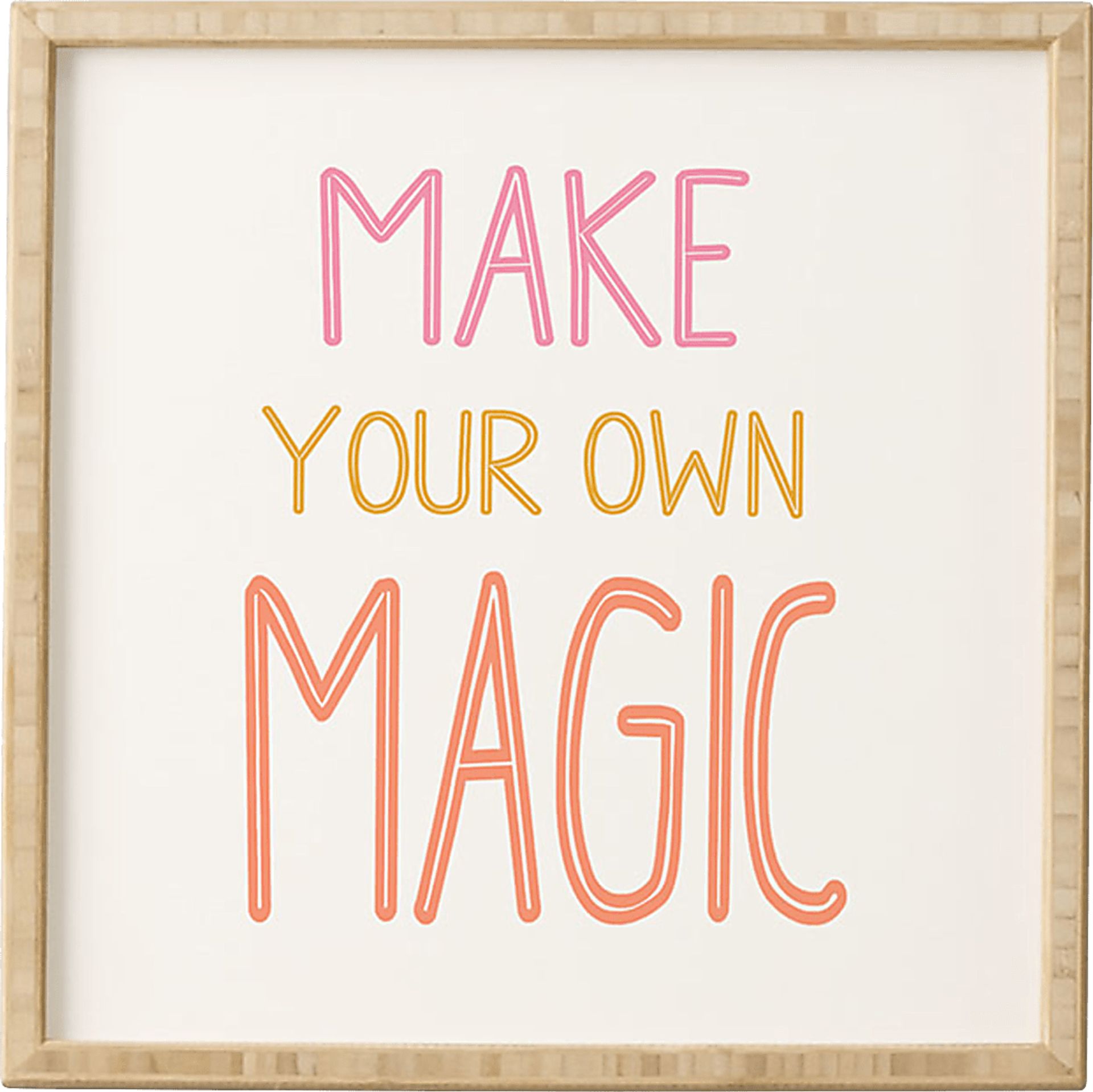 Kids Make Your Own Magic Pink Wall Art - Image 1