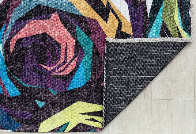 Kids Makuza Black 7'10 x 10' Rug - Thumbnail - Image 3