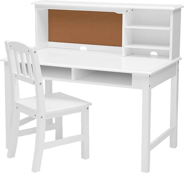 Kids Maldas White Desk and Chair Set - Thumbnail - Image 7