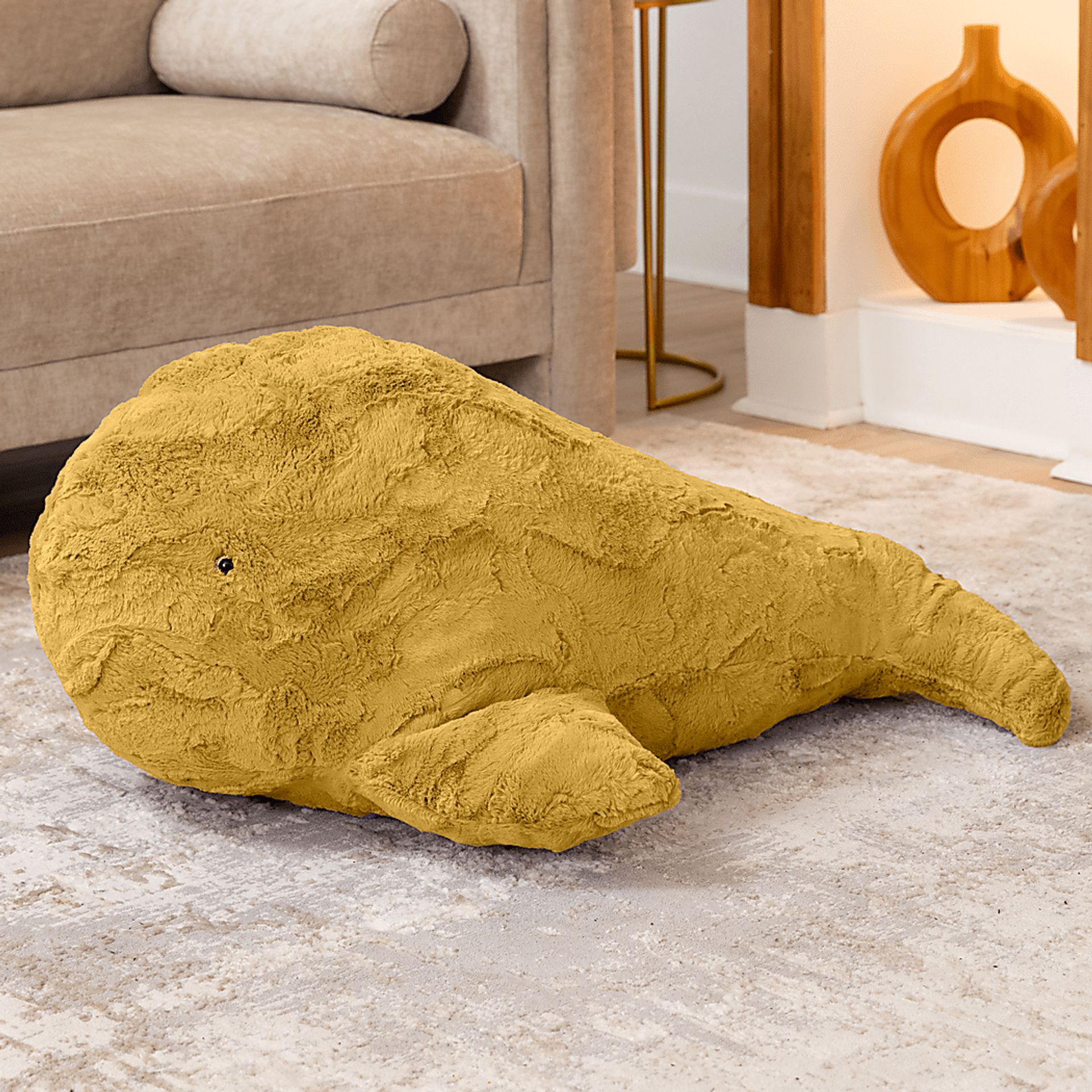 Kids Marina the Whale Gold Bean Bag - Image 2