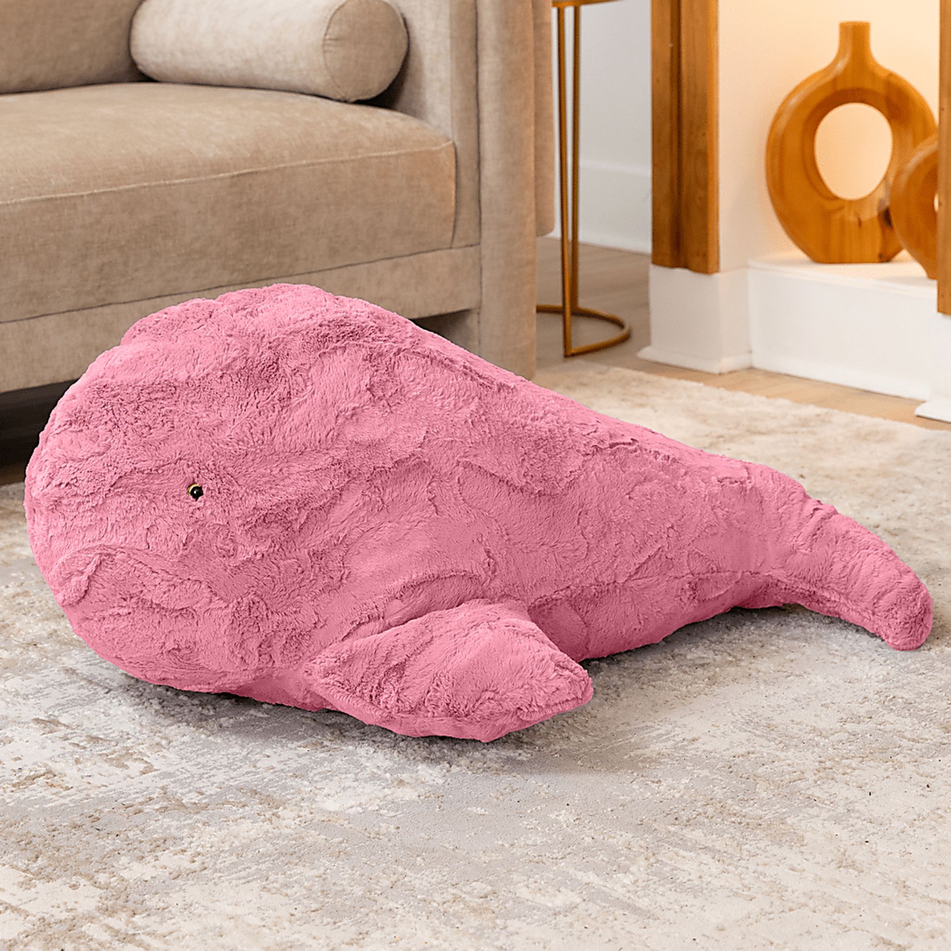 Kids Marina the Whale Pink Bean Bag - Image 2