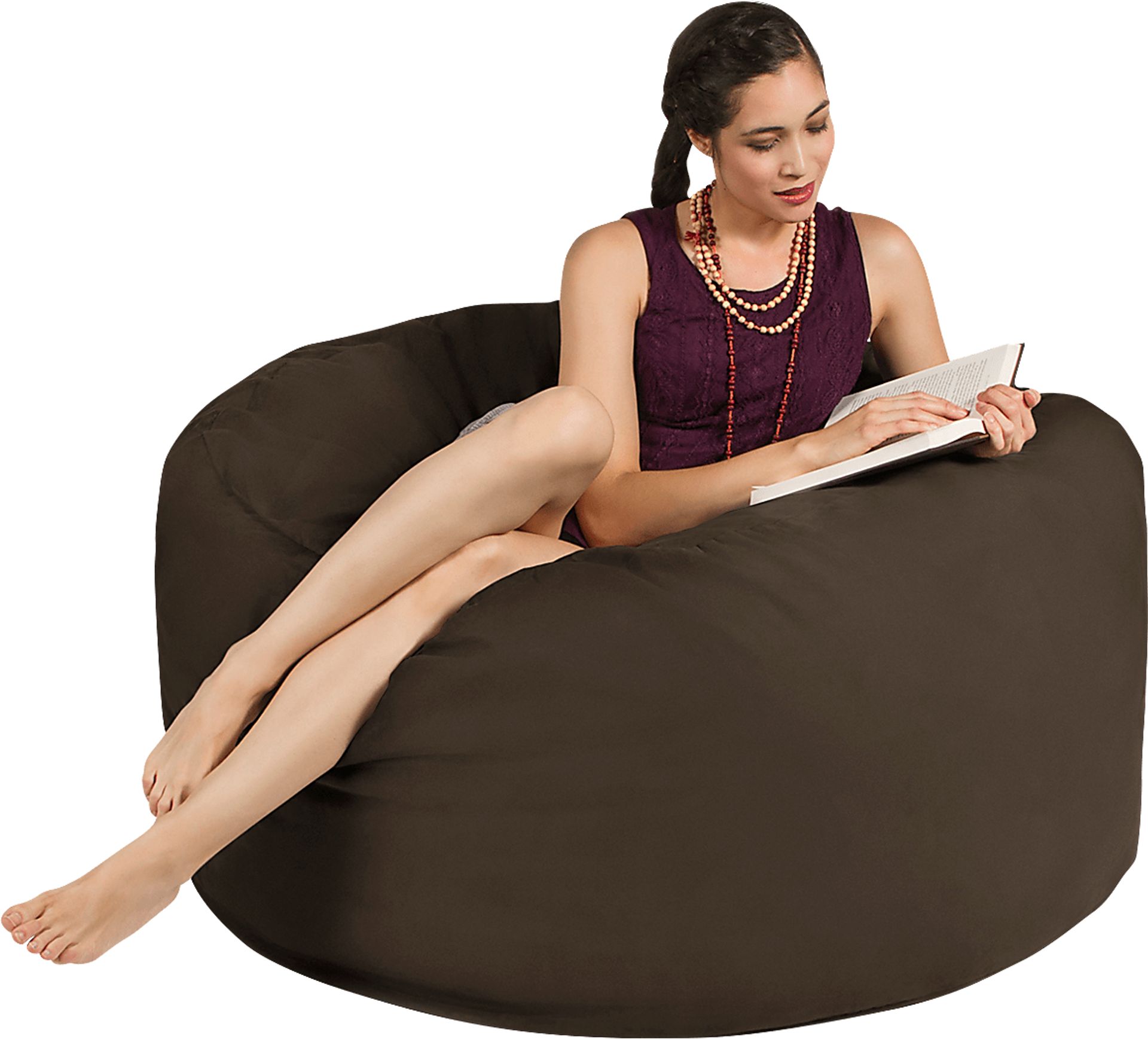 Kids Marshmellow Brown Bean Bag Chair - Image 3