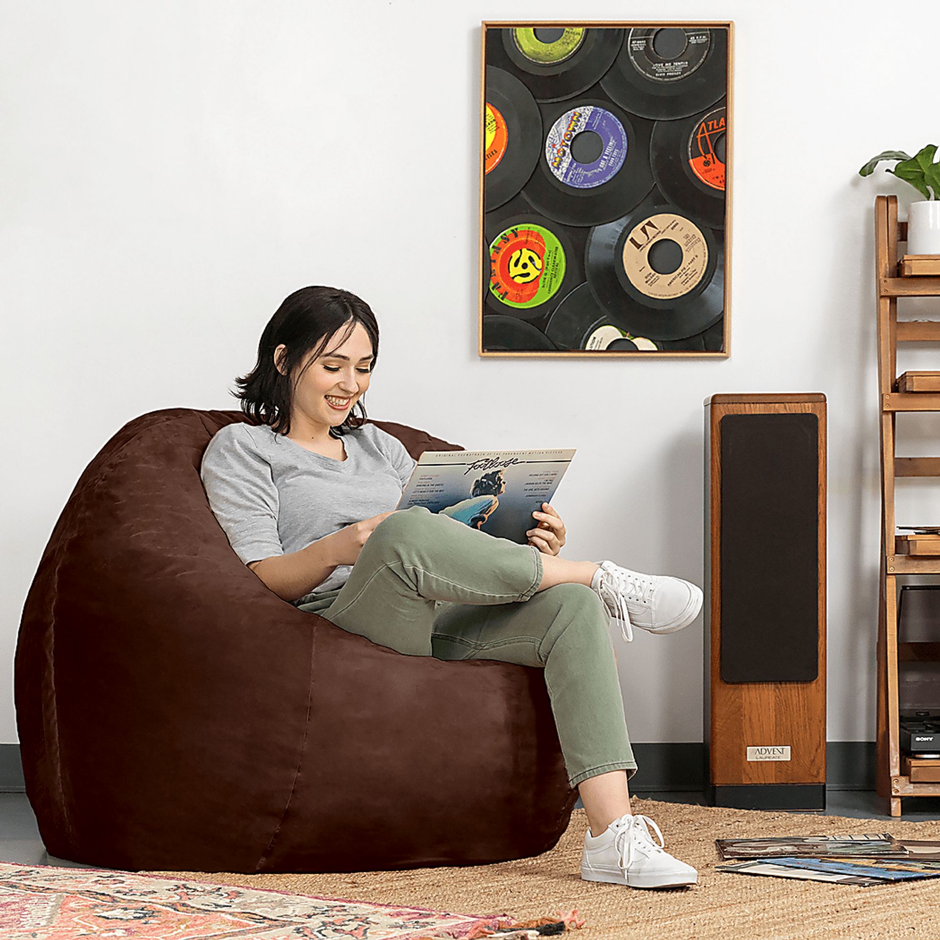 Kids Marshmellow Brown Bean Bag Chair - Image 6