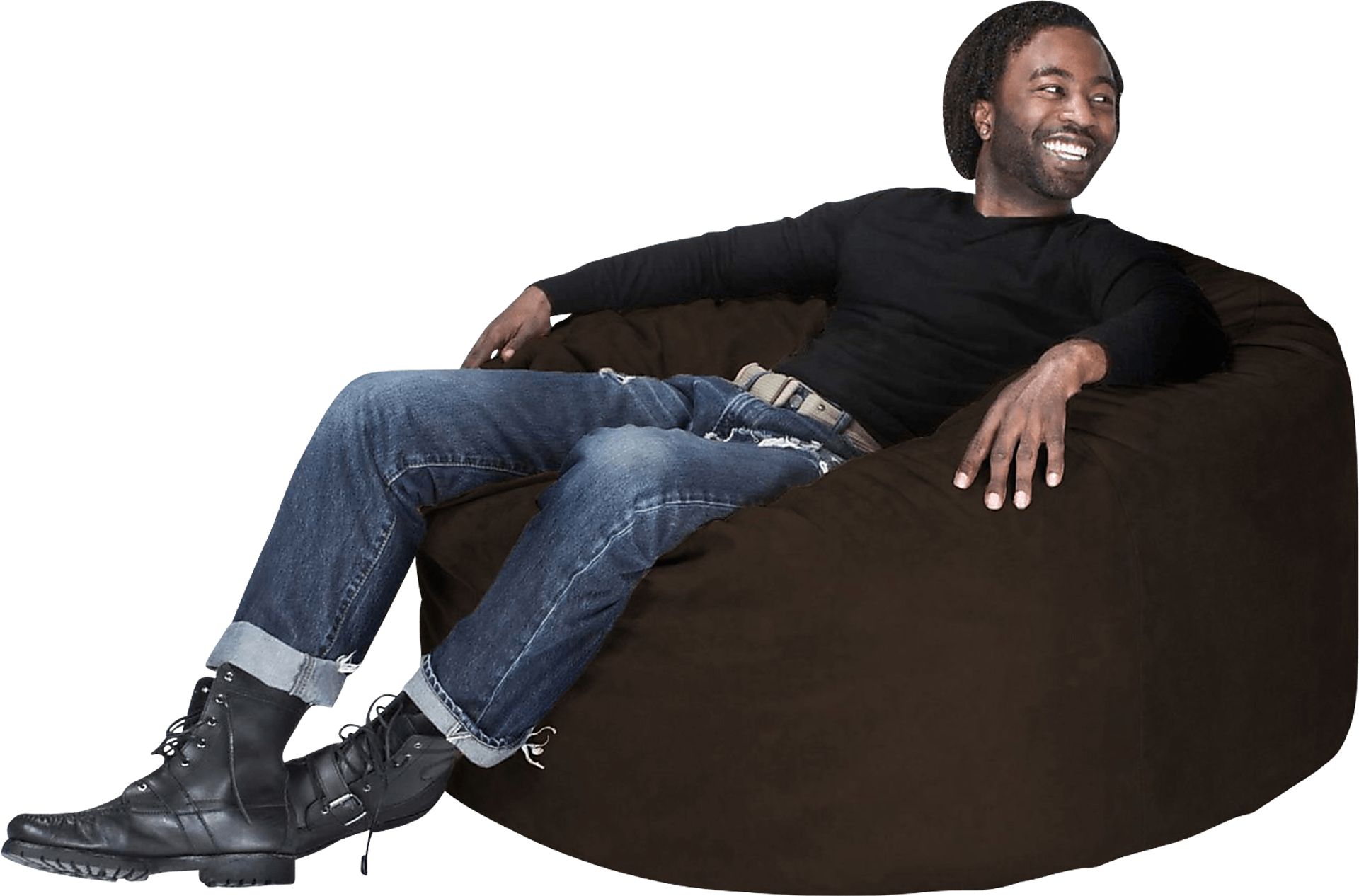 Kids Marshmellow Brown Bean Bag Chair - Image 8