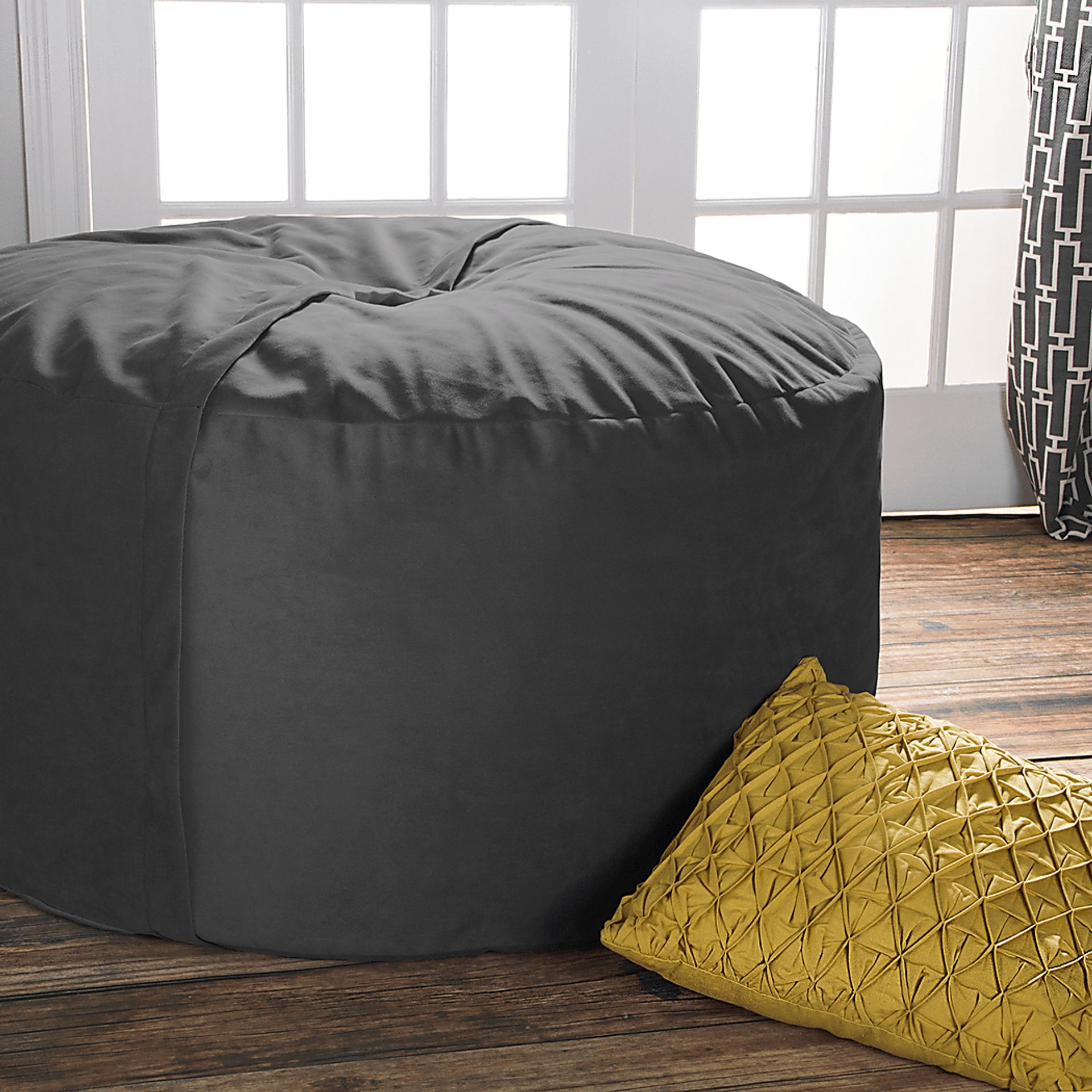 Kids Marshmellow Gray Bean Bag Chair - Image 2