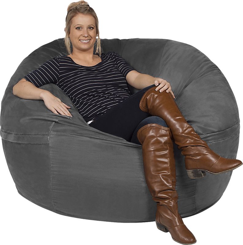 Kids Marshmellow Gray Large Bean Bag Chair