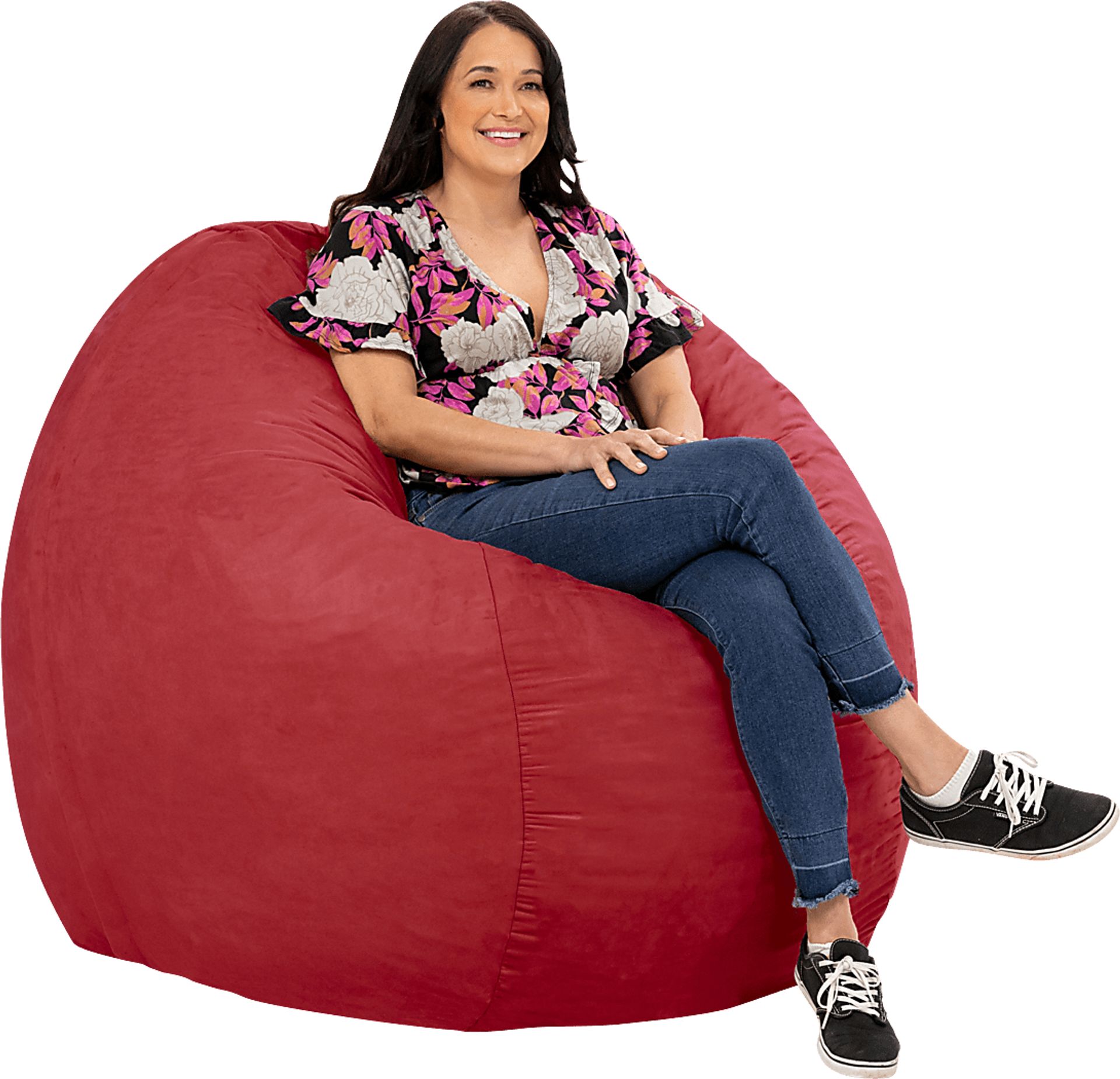 Kids Marshmellow Red Large Bean Bag Chair - Image 4