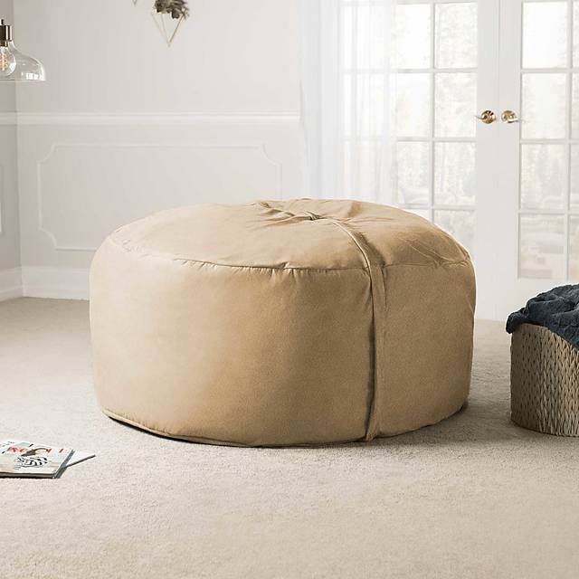 Kids Marshmellow Tan Large Bean Bag Chair - Thumbnail - Image 5