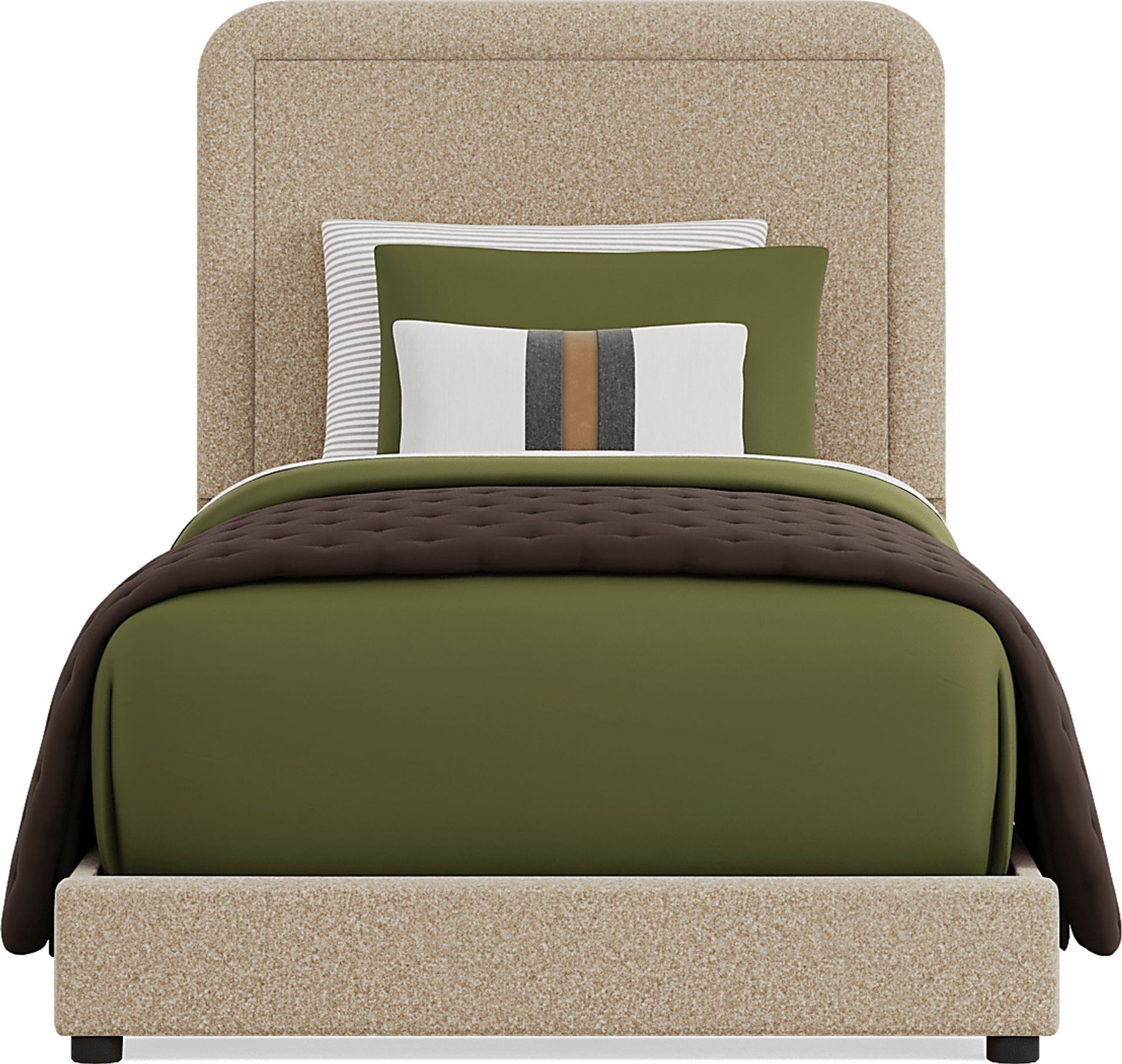 Kids Mason Camel Twin Upholstered Bed - Image 2