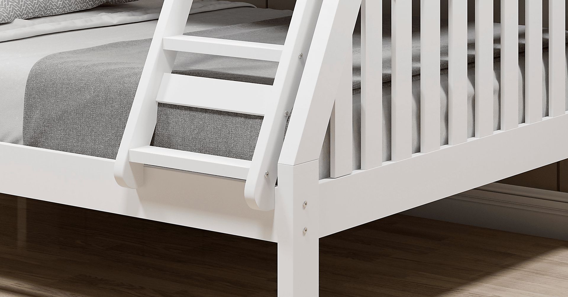 Kids Matej I White Twin/Full Bunk Bed - Image 3