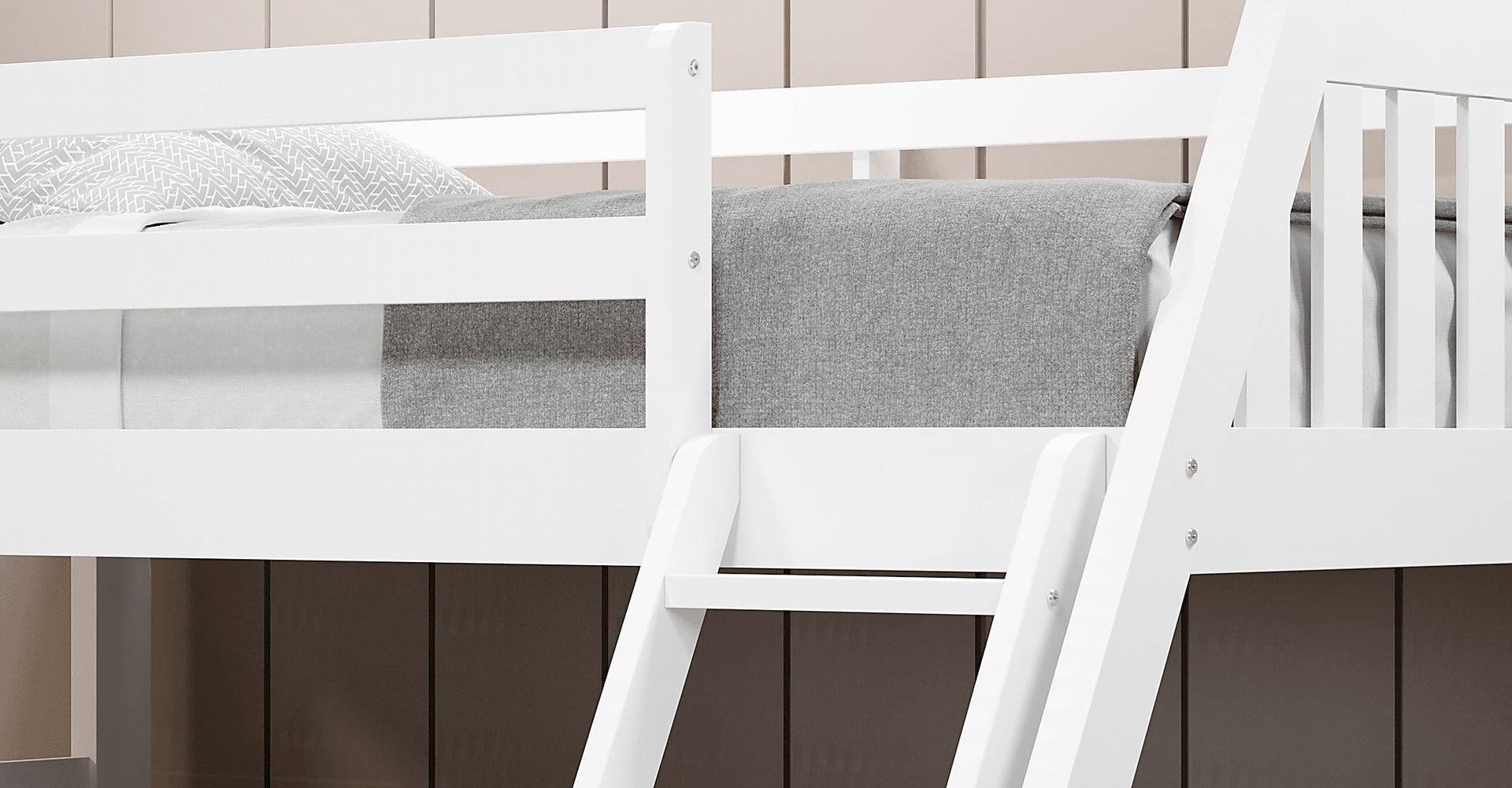 Kids Matej I White Twin/Full Bunk Bed - Image 4