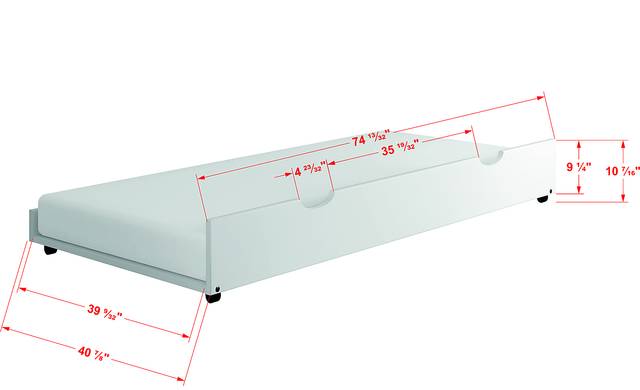 Kids Matej II White Twin/Full Bunk Bed with Trundle - Thumbnail - Image 5