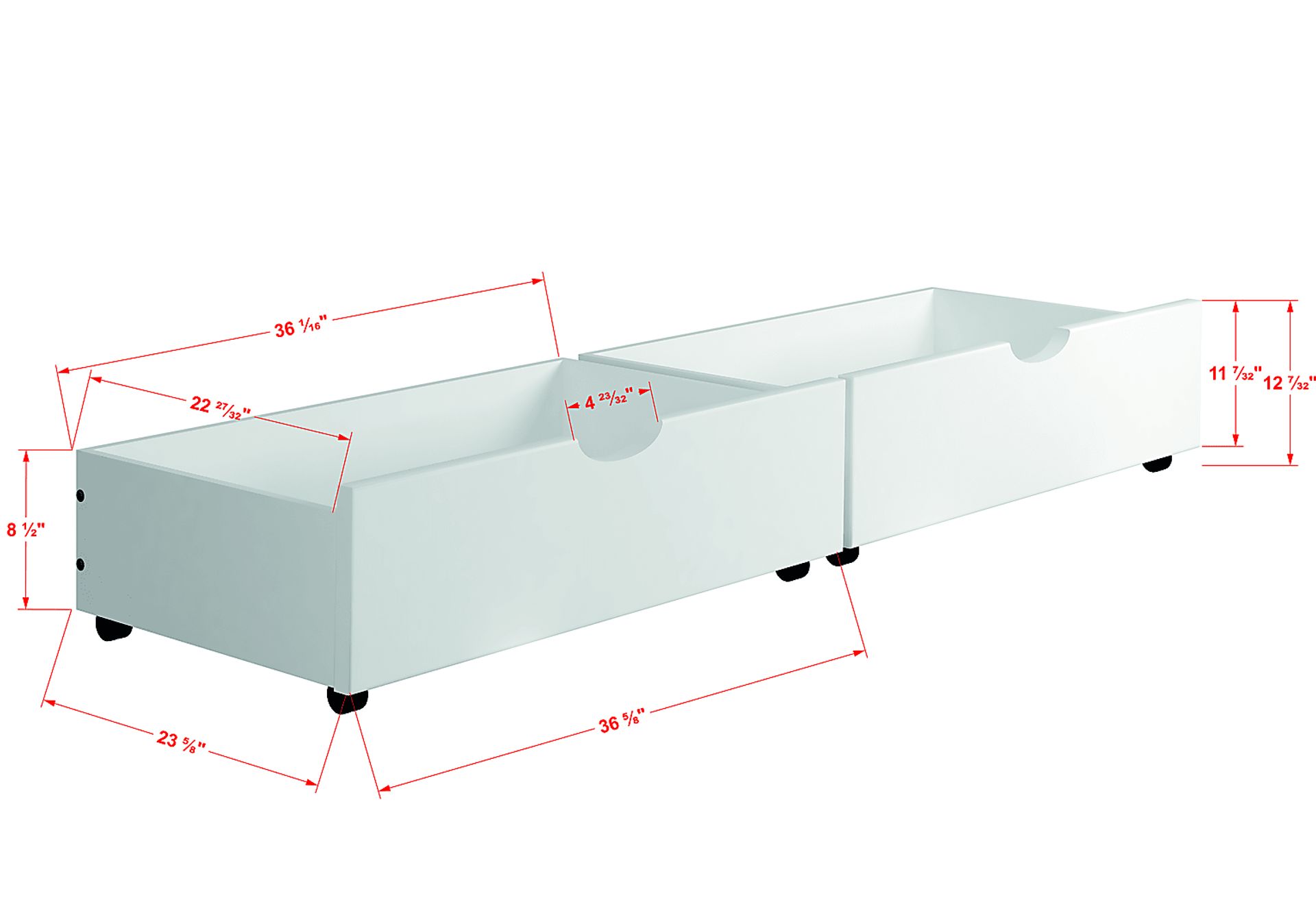 Kids Matej III White Twin/Full Bunk Bed with Drawers - Image 4