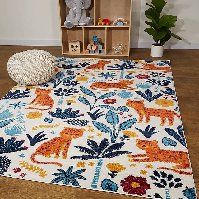 Kids Mercado White 5'3 x 7' Rug - Thumbnail - Image 2