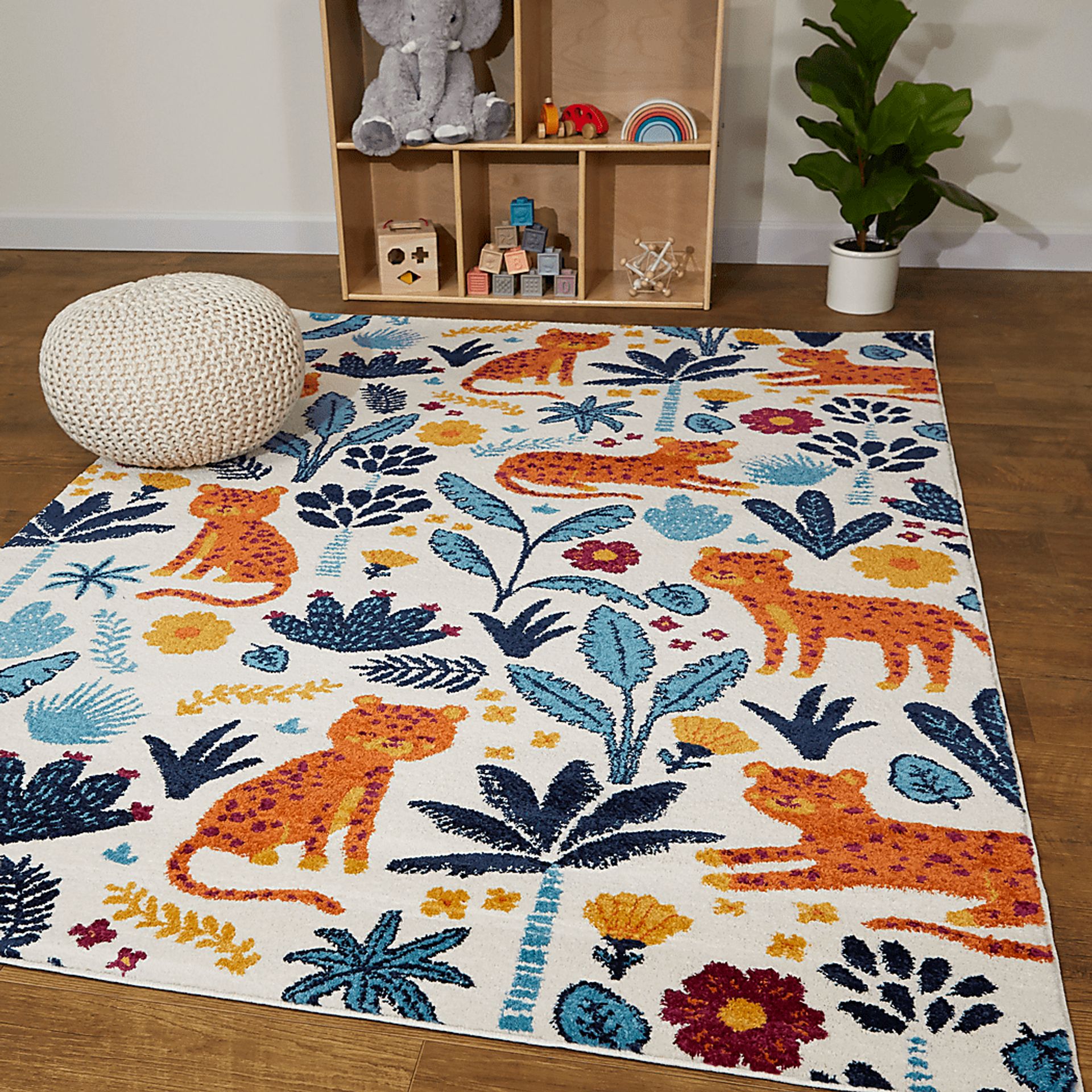 Kids Mercado White 5'3 x 7' Rug - Image 2