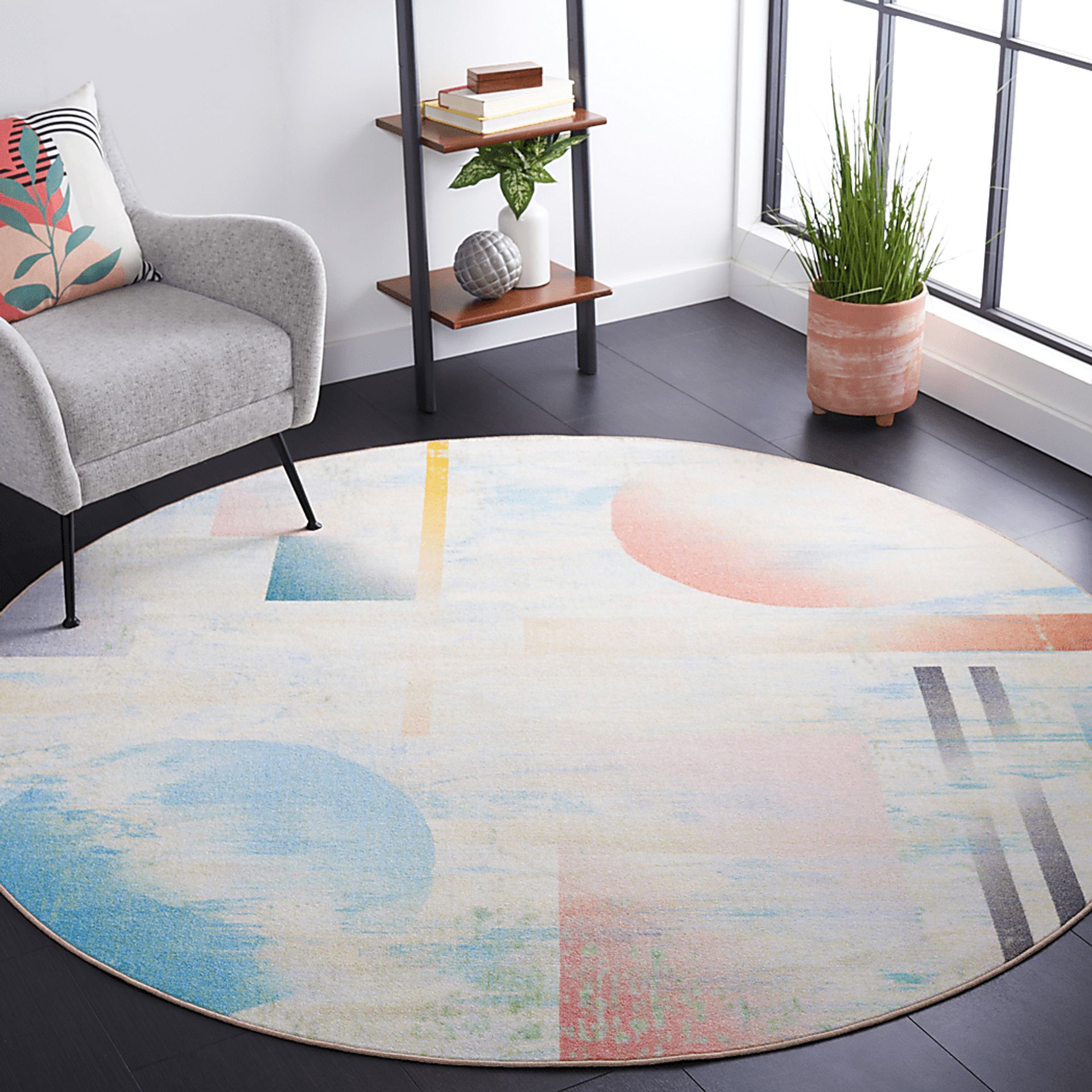 Kids Mercle Multi 6'7 X 6'7 Round Rug - Image 2