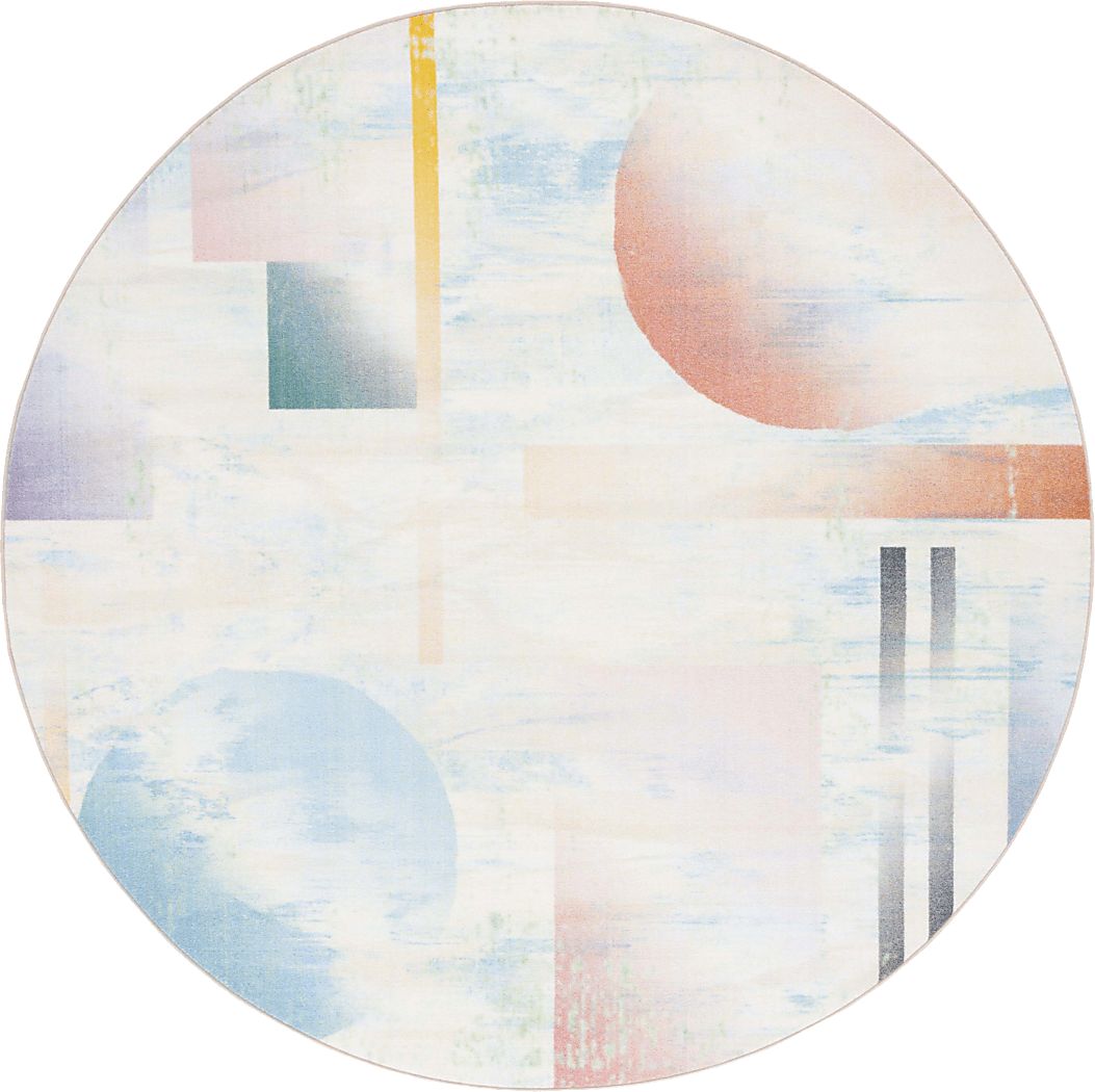 Kids Mercle Multi 6'7 X 6'7 Round Rug