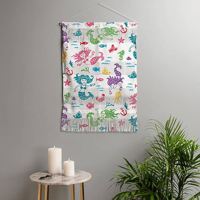 Kids Merry Mermaid White Wall Decor - Thumbnail - Image 2