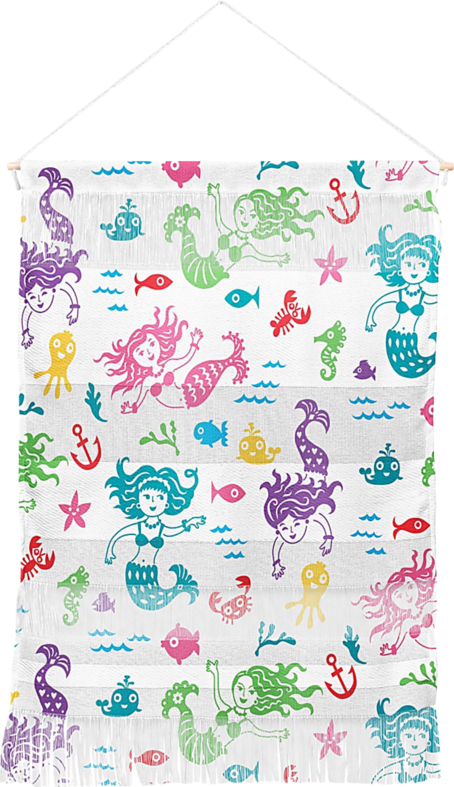 Kids Merry Mermaid White Wall Decor - Image 1