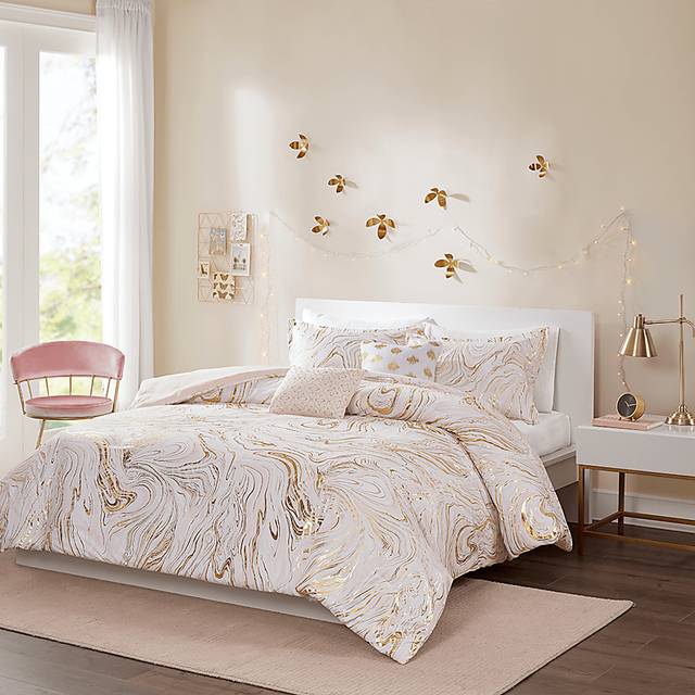 Kids Metallic Swirl Blush 4 Pc Twin XL Comforter Set - Thumbnail - Image 11