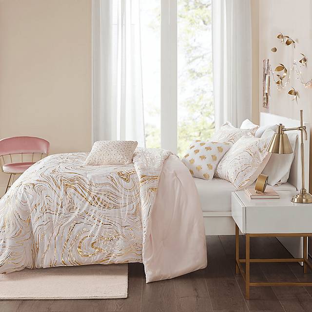 Kids Metallic Swirl Blush 4 Pc Twin XL Comforter Set - Thumbnail - Image 9