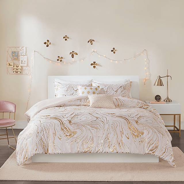 Kids Metallic Swirl Blush 4 Pc Twin XL Comforter Set - Thumbnail - Image 10